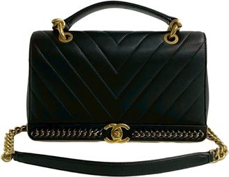 Chanel Leather Handbag Shoulder Bag (Pre-Owned)