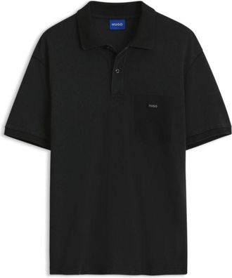 HUGO BOSS Cotton piqu&eacute; polo shirt with logo badge