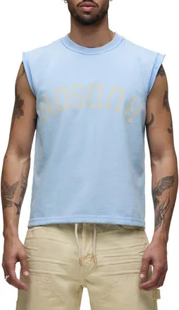 Hudson Leo Cut Off Logo Graphic T-Shirt in Blue Storm at Nordstrom, Size Xx-Large