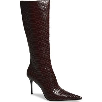 Jeffrey Campbell Proposal Pointed Toe Boot in Brown Snake at Nordstrom Rack, Size 7.5