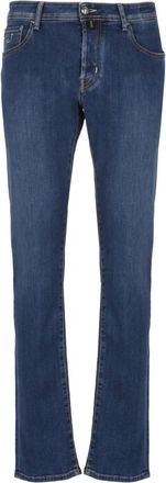 Jacob Cohen Heren, Jeans, Blauw, Maat: W38 Katoen