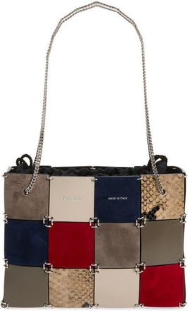 Khaite Mini Emma Patchwork Tote in Ruby Multi at Nordstrom