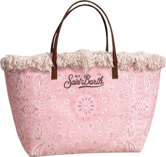 MC2 Saint Barth Large Tote Bag with Delicate Paisley Pattern