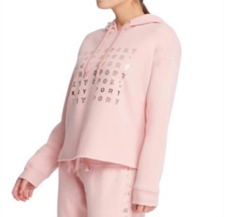 DKNY Sport Cropped Hoodie In Rosette