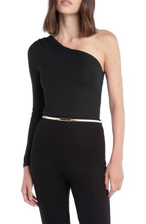 Favorite Daughter The Edgy One-Shoulder Top in Black at Nordstrom, Size X-Large