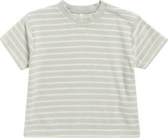 Rylee + Cru Seafoam Stripe Cotton Blend Terry T-Shirt at Nordstrom, Size 18-24M