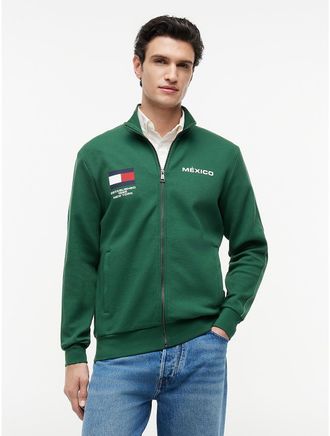Tommy Hilfiger Mens Retro Soccer Track Jacket - Street Green - L