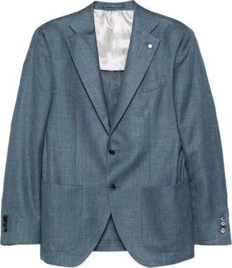 Luigi Bianchi Mantova Welt Pocket Blazer - Heren - Blazers - Blauw - 2XL - Jassen