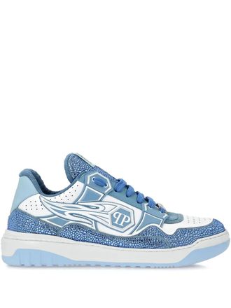Philipp Plein Moon Walker low-top sneakers - men - CALFSKIN/Calf Leather/Polyurethane/Polyester/Cotton/Polyester/Elastodiene/Glass Fiber/Syntheti