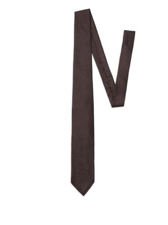 Dsquared2 textured-jacquard tie - men - Fabric - One Size - Brown