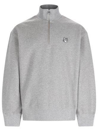 Maison Kitsun&eacute; Grey Logo Patch Sweatshirt
