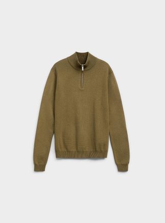 Le 31 Mens Zip-up mock-neck sweater