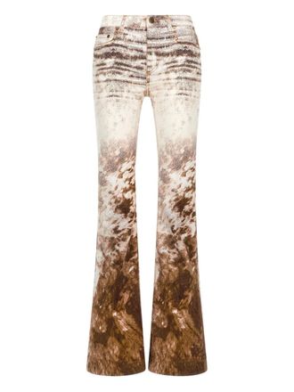Roberto Cavalli Jeans met Appaloosa-print - Bruin