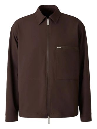 Herno Lange jas met hoge kraag - Bruin