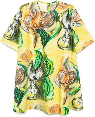 JNBY Abito oversize con stampa - Giallo