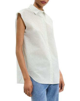 Theory Sleeveless Boyfriend Shirt