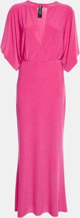 Norma Kamali Pink Stretch Jersey Obie Maxi Dress