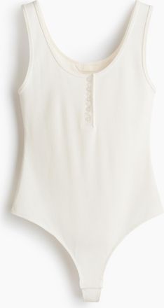 H&M Gerippter Tangabody - Weiss