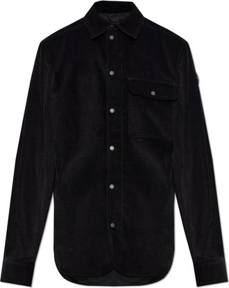 Moncler Corduroy Shirt - Heren - Casual Overhemden - Zwart - S - Katoen - Overhemden