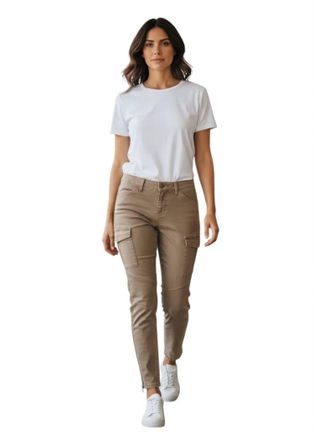 L'agence Skinny Cargo Pants In Tan