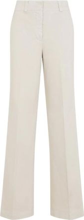 PESERICO Broeken, Dames, Beige, L, Katoen, Wide Leg Bul Katoenen Broek