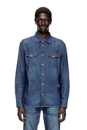 Diesel Denim overshirt - Denim Shirts - Man - Blue