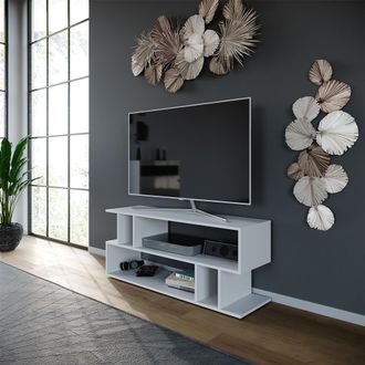 Vicco Mueble Bajo Para Tv Karel, Blanco, 120 X 50.6 Cm