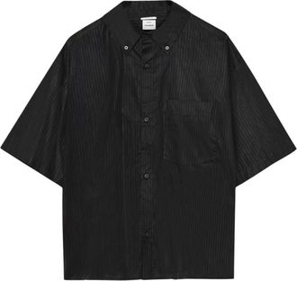 Won Hundred Maza SS Shirt - Heren - Korte mouwen Overhemden - Zwart - L - Overhemden