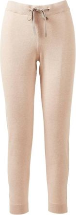 Kinross Cashmere Womens Doubleknit Jogger In Latte