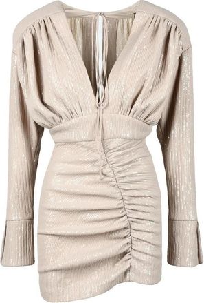 The Mannei Short Sequin Dress - Beige