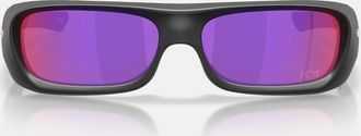 Oakley Kylian Mbapp&eacute; Signature Series - Occhiali da sole permian rettangolari inchiostro nero opaco con lenti viola a specchio