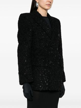 Balenciaga Dubbelgevouwen Boucle Blazer