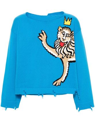 Charles Jeffrey Loverboy Maglione con effetto vissuto - Blu