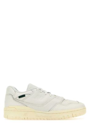New Balance White Leather 550 Sneakers