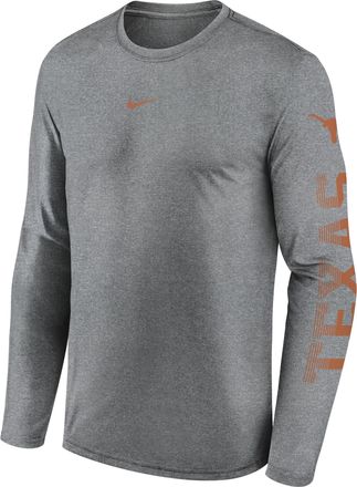 Nike Texas Primetime Stack Legend Nike Mens Dri-FIT College Long-Sleeve T-Shirt in Grey | NKGT06GTXE-EKV