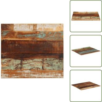 vidaXL The Living Store Piano Tavolo Rettangolare 70x80 cm 15-16 mm Legno di Recupero - Piano in legno
