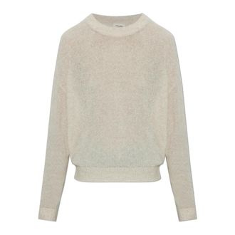 American Vintage Ouity Trui - Dames - Ronde hals truien - Beige - S - Katoen - Truien & Vesten