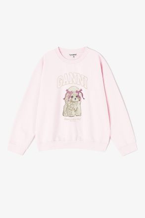 Ganni Pink Poodle Sweatshirt - Size S Organic Cotton