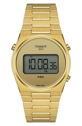 Tissot PRX Digital Bracelet Watch, 35mm in Gold at Nordstrom Rack