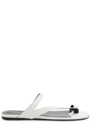 Khaite Aimee Leather Sandals - White - 39 (IT39 / UK6)