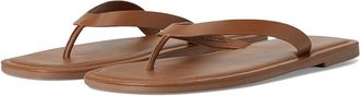 Free People Sona Thong Sandal Womens Wedge Shoes Luggage : EU 40 (US Womens 10) M, Leather