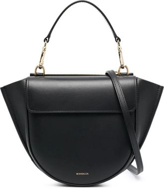 Wandler Handtasche aus Kalbsleder mit &Uuml;berschlag - Dames - Handtassen - Zwart - ONE Size - Tassen