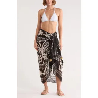 Vince Camuto Oversize Wrap in Black Neutral at Nordstrom Rack