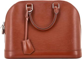 Louis Vuitton Borsa a mano Alma PM in pelle &Eacute;pi con tracolla - Marrone
