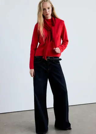 Mango Pullover maglia collo perkins rosso - Donna - XXS - MANGO