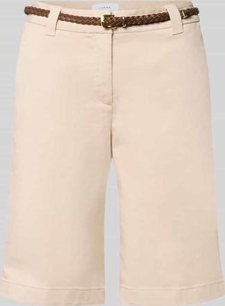 Comma Bermudas mit G&uuml;rtel in Beige, Gr&ouml;&szlig;e 34
