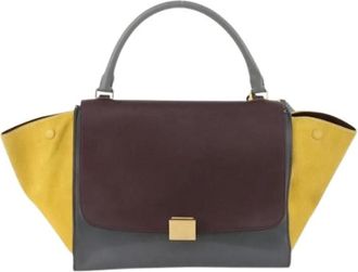 Celine Pre-owned Handbags, female, Multicolor, Size: ONE SIZE Pre-owned Tricolor trapeze bag
