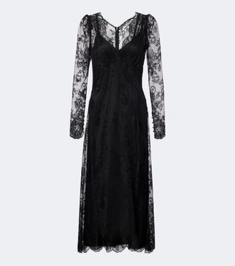 Dolce & Gabbana Vestido midi de encaje semitransparente