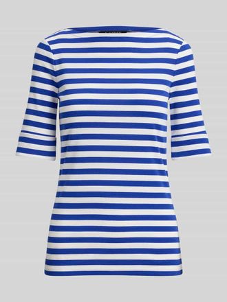 Lauren Ralph Lauren Slim Fit T-Shirt aus Baumwoll-Mix in Royal, Gr&ouml;&szlig;e XXL