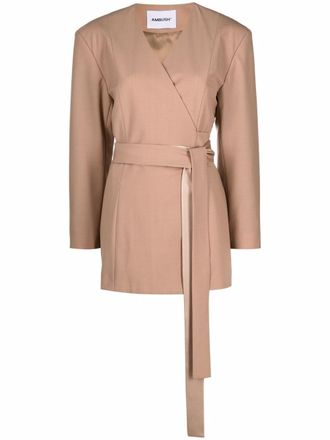 AMBUSH long-sleeve tied-waist jacket - Neutrals